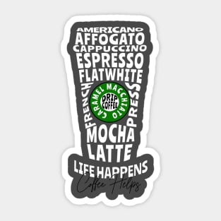 Macchiato || cappuccino "FRONT" Sticker